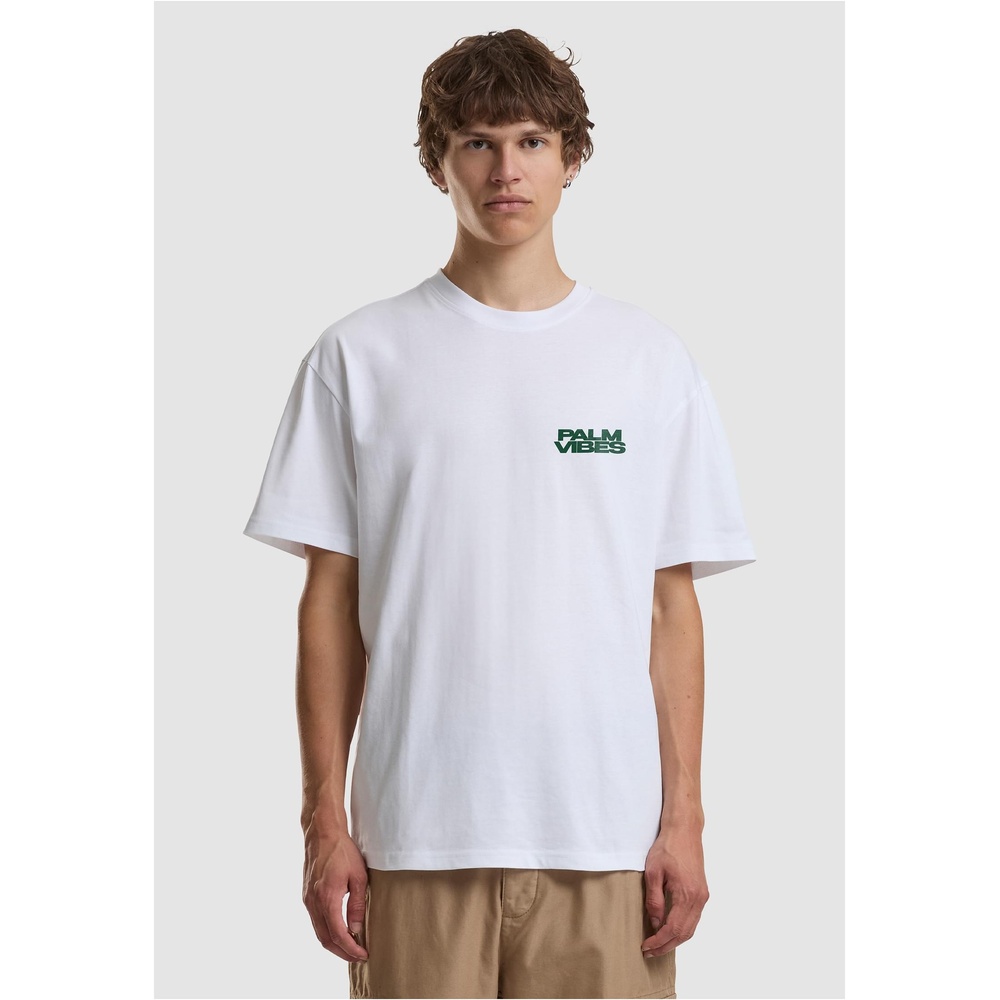 Mister Tee - Palm Vibes Oversize Mens Tshirt - White